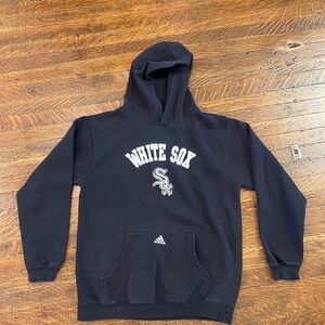 Adidas Black White Sox Pullover Hoodie Embroidered